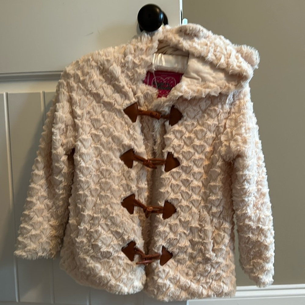 Super soft cream jacket with hood